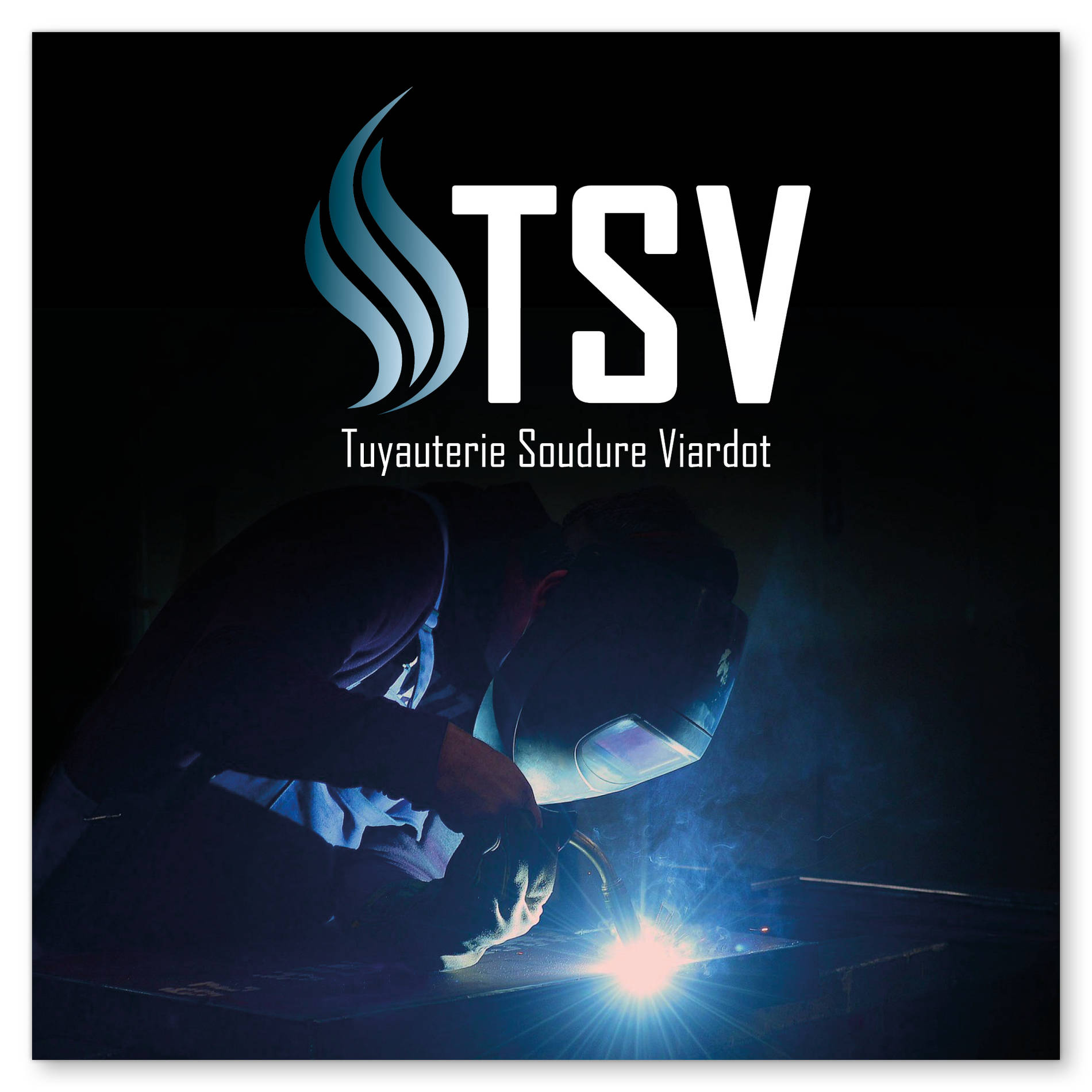 Christelle Perere graphiste identité visuelle logo blanc en réserve TSV plombier chauffagiste soudure